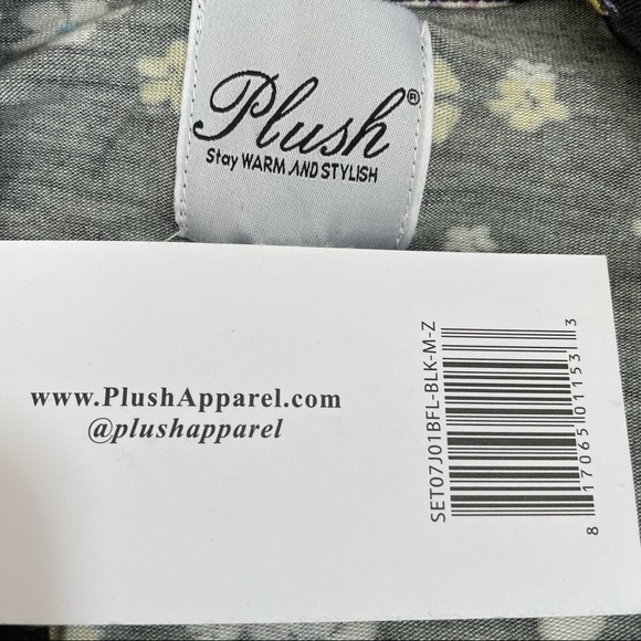 PLUSH X Revolve Ultrasoft Black Multi Floral Pajamas - Picture 10 of 14